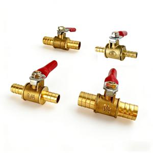 TEMU 빨간 손잡이 황동 볼 밸브 2개 - 1/4인치 볼 조인트, 호스 및 파이프에 적합, 6mm/8mm/10mm/12mm 사이즈로 제공, 물 및 공기 제어에 이상적