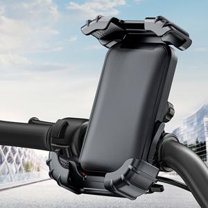 TEMU 2026년형 미끄럼 방지 자전거 휴대폰 거치대, 360° 회전식 라이딩 휴대폰 홀더, 충격 방지 및 내구성 ABS 소재, 튼튼하고 안정적인 4발 디자인, 나사산 흔들림 방지 패널, 사이클링용 견고한 핸들바 휴대폰 거치대
