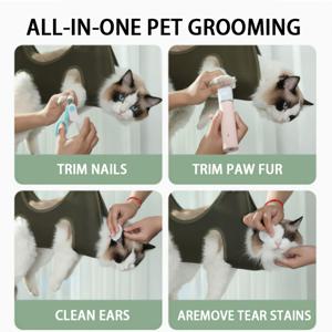 TEMU 반려동물 미용용 해먹 스크래치 방지 펫 구속대, 강아지와 고양이용 발톱 깎기 목욕 보조기구