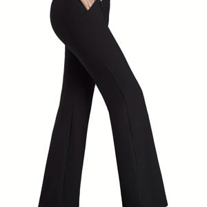 TEMU 새로운 여성용 스포츠 팬츠 - 엉덩이 리프트, 허리 조임, 레그, 패치 포켓, 캐주얼 요가 팬츠