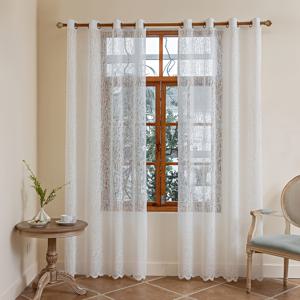 TEMU 1개 격자식 시스루 커튼, 거실 & 침실, 주방, 파티오, 빌라용 창문 스크린 (구멍 뚫림)