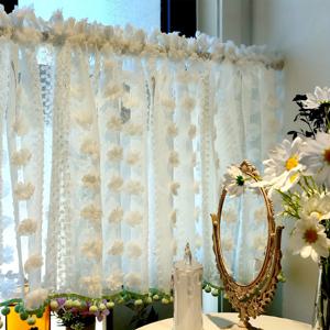 TEMU 1개 소형 고급 프렌치 스타일 주방 커튼 (미국 스타일 도어 커튼 제외), 반창, 파티션 커튼