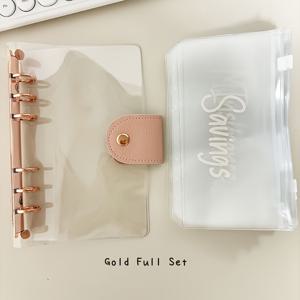 TEMU 1 세트 A6 바인더 예산 책, 12개 레터 가방, 현금/티켓/영수증 카드 정리함, 지퍼 리필 가방, 관리 플래너