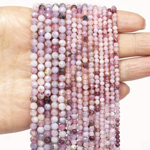 TEMU 2 3 4mm 천연 컷 퍼플 혼합 스톤 비즈 루스 스페이서 비즈, DIY 패션 팔찌 목걸이 액세서리 선물용