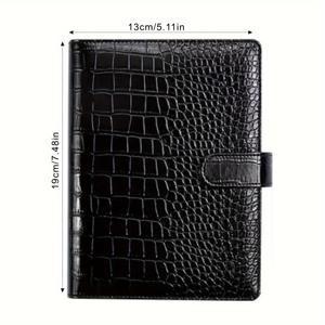 TEMU 세련된 디자인의 A5/A6 PU 가죽 바인더 예산 6 링 노트북, 현금 예산 폴더의 자기 버클 마감 커버가 있는 개인 주최자 바인더 커버