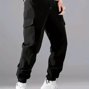 TEMU 남성용 멀티커버 포켓 스트리트 루즈 드로스트링 솔리드 컬러 오버롤