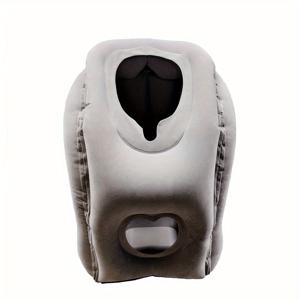 TEMU 비행기, 자동차, 버스, 기차, 사무실 낮잠 및 캠핑용 하트 컷아웃이 있는 휴대용 인플레이터블 넥 베개, 손세탁 가능한 나일론 커버