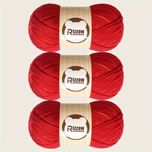 TEMU 4합사 50g 털실 3팩 세트. 옷, 담요, 코바늘 뜨개질, 토트백, 스웨터 뜨개질에 적합합니다.