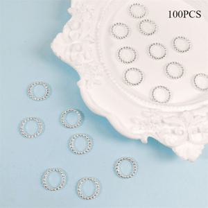 TEMU 9mm 합금 꼬임 클로즈드 링 100개입, 브레이슬릿 및 목걸이 제작용 엠보싱, 비즈 연결 재료