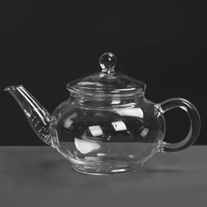 TEMU 1개 1인용 찻주전자, 두꺼운 내열 및 내냉 투명 주전자, 걸이형 스프링 밴드 필터형 꽃차 주전자