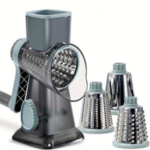 TEMU 3개의 교체 가능한 칼날이 포함된 다기능 수동식 야채 다지기