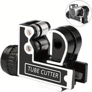 TEMU 구리, 황동, 알루미늄 파이프용 컴팩트 튜브 커터 도구 - 스테인리스 스틸 블레이드, 1/8에서 1-1/8인치(3-28mm) 절단 범위, 내구성 있는 금속 합금 바디, 쉬운 조작을 위한 정밀 레버
