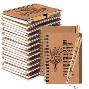 TEMU 10세트/20개 영감을 주는 기독교 선물 대량 기도 일지 - 10개 성경 노트와 10개 구절 펜 - 교회 직원, 목사님, 추수감사절 크리스마스 가족 선물, 자원봉사자, 간호사, 교사, 동료에 대한 감사