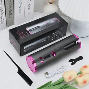 TEMU 4단계 온도 조절 자동 헤어 컬링기 - 세라믹, 화상 방지, 엉킴 방지, 고속 충전 USB 충전식 리튬 배터리 - 스타일링, 특별한 날, 고급스러운 선물로 적합