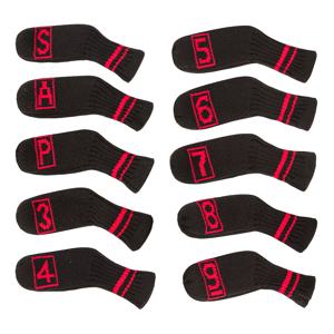 TEMU 10개 블랙 & 레드 스퀘어 박스 디지털 아이언 세트 3-9ASP, 양면 디지털 골프 클럽 세트 니트 골프 클럽 세트 골프 액세서리 골프 클럽 보호를 돕는 골프 용품