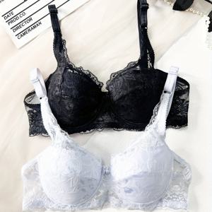 TEMU 2개 세트 | 로맨틱 레이스 섹시 속옷, 리본과 안감 브라 포함
