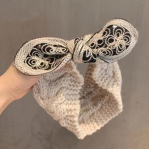 TEMU 여성 및 여아용 멀티컬러 니트 리본 헤어밴드 - 부드러운 뉴트럴 컬러 - 스타일 애호가에게 적합한 가벼운 봄 여름 헤어 액세서리 - 파티, 캐주얼 복장에 적합 - 관리용