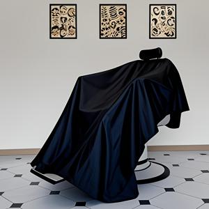 TEMU 페스티벌 선물 살롱 미용 가운 머리 다듬기 망토 넥라인 포함, 이발소/가정 미용에 적합, 남자친구//친구를 위한 휴일 선물/미용 및 스타일링 도구 140Cm X 165Cm