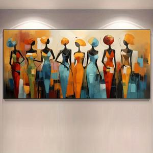 TEMU 1개 5D 초대형 DIY 페인팅 세트 - 패셔너블 아프리카 뷰티 | 라운드 아크릴 보석 | 거실 및 침실 장식에 완벽한 선택 | 이상적인 휴일 선물, 액자 미포함