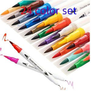 TEMU 12/24개 흰색 및 검은색 듀얼 팁 다기능 펜 - 속건성, 가는 팁과 넓은 팁으로 드로잉, 캘리그라피 및 일러스트레이션에 적합 - 플라스틱 공예 용품 세트