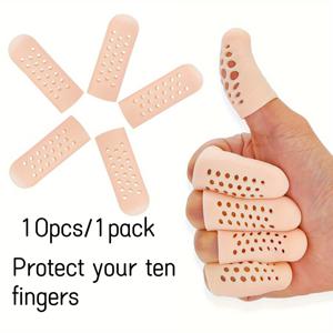 TEMU 고품질 소프트 고무 핑거 코트, 통기성 보호 커버, 갈라진 피부와 물집 방지, 이상적인 작업 지원