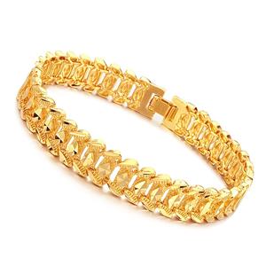 TEMU 남성용 유럽 및 미국 스타일 패션 주얼리 1개, 고품질 18K 골드 도금 팔찌, 색바램 없음, 커플 및 학생 스타일 선택 가능