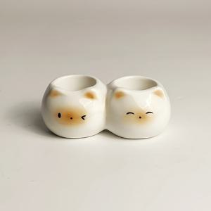 TEMU 고양이 세라믹 칫솔 홀더 1개, 귀여운 시암 고양이 전동칫솔 랙 수납 선반, 커플 치약 배치 세면대 베이스 브래킷 세라믹 좌석 지지대, 홈 욕실 장식에 적합, 욕실 수납, 세면대 칫솔 홀더, 선물