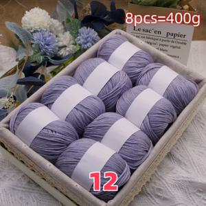 TEMU 고급 혼방 털실 세트 - 부드러운 직조 털실 8팩, 스웨터, 아기 담요 및 스카프 프로젝트에 적합, 각 팩 50그램, 다양한 색상 (베이지, 흰색, 빨간색, 검은색)으로 제공 - 고품질 섬유