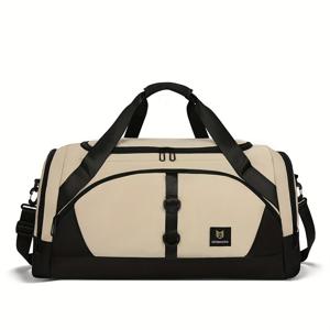 TEMU 대용량 남성용 수하물 가방, 2개의 사이드 포켓과 2개의 메인 수납공간이 있는 대형 토트백, 수하물 가방 포켓과 별도의 신발 수납공간 포함, 여행, 출장, 피트니스, 농구, 럭비 스포츠에 적합