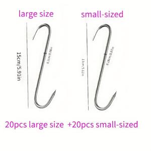 TEMU 40개 스테인리스 스틸 고기 걸이 20×