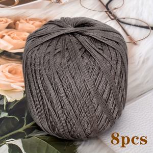 TEMU 8개 내구성 있는 린넨 대나무 섬유 레이스 실 - 생생한 18가지 색상, 뜨개질 및 크로셰용 부드러운 질감, 가벼운 DIY 공예품, 봄 여름 가을 프로젝트, 총 400g/14.11oz, 뜨개질용 실, 공예 용품, 대량 실 팩