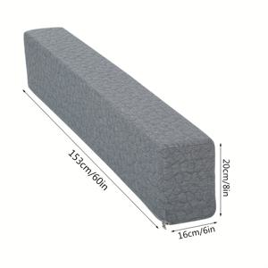 TEMU 조절 가능한 침대 웨지 베개 - 고밀도 그레이 헤드보드 쿠션, 싱글/더블/킹/퀸 침대용 침대 갭 필러, 세탁기 사용 가능, 매트리스 & 헤드보드용 부드러운 패딩 (도구 필요 없음, 침대 등받이 쿠션, 등받이 베개, 침대에서 앉아 사용하는 베개)