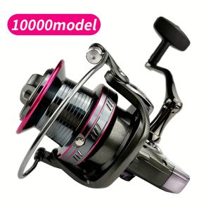 TEMU 대형 사이즈 낚시 릴 고성능 9000-12000 타입 메탈 낚시 릴 30KG 대용량 드래그 4.0:1 기어비 부드러운 캐스팅 부드러운 라인 출력 강력한 나일론 메인 바디 재질 교체 가능한 좌/우 핸드 로커 암 튼튼하면서 무게 감소 롱