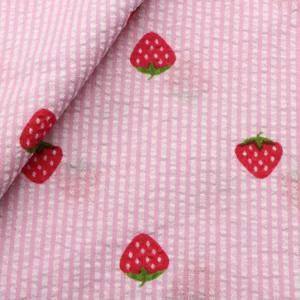 TEMU 50x150cm 19.68*59인치 딸기 프린트 폴리에스터 원단, DIY 공예용 재료, 퀼트, 베개 만들기, 선물 포장, 홈 데코용, 경쾌한 디자인의 내구성 있는 원단, DIY 지갑 만들기