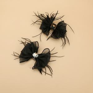 TEMU 1켤레 메쉬 리본 디자인 신발 클립 탈착식 웨딩 신발 장식 신발 버클 장식 파티용 하이힐 다용도 신발 장식, 배터리 없음