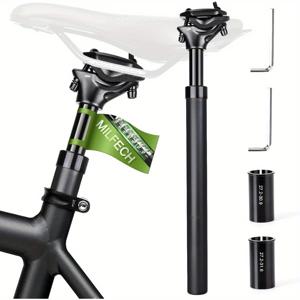 TEMU 자전거 충격 흡수 시트포스트, 와셔 2개 포함 스프링 시트포스트, 편안하고 통증 없음, 전기자전거, 산악자전거, 다운힐자전거, 투어링자전거, 도시형자전거에 적합