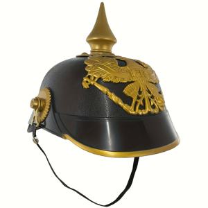 TEMU 오피서 헬멧 - 검정 & 골드 군사 롤플레이 리플리카, 이글 엠블럼 장식, 내구성 플라스틱 코스튬 액세서리, 역사 재현 및 테마 파티용, 육군 헬멧, 클래식 디자인, 튼튼한 구조, 할로윈 & 크리스마스 이벤트 및 파티 용품, 코스프레 팬을 위한 코스프레 기어