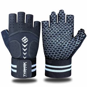 TEMU 남녀공용 피트니스 장갑, 풀 팔미 안티 슬립 실리콘, 5MM 쿠션 스펀지, 웨이트 리프팅, 운동 훈련 및 풀업을 위한 초흡기 디자인, 조절 가능한 손목 스트랩 및 인체공학적 디자인, 헬스장 추가에 적합