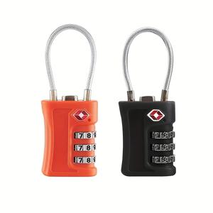 TEMU 【2팩】TSA 수하물 잠금장치, TSA 조합식 자물쇠, 3자리 보안 잠금장치, 유연한 케이블이 있는 코드 잠금장치