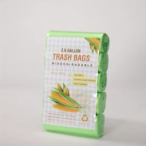 TEMU 100개 쓰레기 봉투, 1팩 100개 봉투, 1팩에 5롤 포함, 1롤에 20개 봉투, 2.6갤런 평면 쓰레기 봉투, 두꺼운 분류 청소용 봉투, 가정 및 공공 주방용, 아파트, 호텔, 슈퍼마켓에 적합. 거실, 침실, 욕실, 주방 사용에 이상적