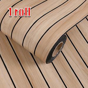 TEMU 자착식 3D 우드 그레인 벽지 - 1롤 (300X40 Cm) - 스크래치 방지 기능이 향상된 텍스처 벽지. 침실, 책장, 계단踏面에 이상적인 특징 벽에 적합하며 소음 감소 효과를 제공하며 청소하기도 용이합니다.