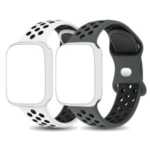 TEMU 애플워치 스포츠 스트랩 2개 세트, 49mm 41mm 40mm 38mm 45mm 44mm 42mm용, 남성 및 여성용, iWatch Ultra SE 시리즈, 내구성 있고 통기성이 좋은 부드러운 손목 밴드, 10 6 5 4 3 2 1