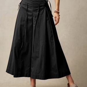 TEMU DP031541 디렉티드 펀드 여성 솔리드 컬러 플리츠 루즈 와이드 레그 팬츠 (홀리데이용)