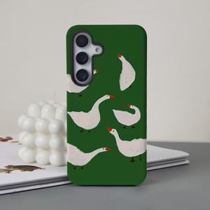 TEMU 그래피티가 가득한 오리 디자인 S23울트라/S23플러스/S22/스22울트라/S21/S21플러스/S21울트라/S23/S24/S24플러스/S24울트라/S20FE/S24FE/A16/A15/S25/S25플러스/S25울트라/A26/A36/A56 폰 케이스 20 울트라 매트 실리콘 충격 흡수 보호 커버