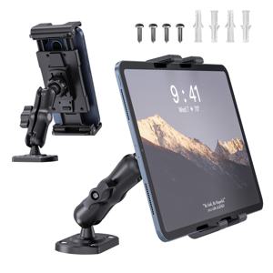 TEMU 중량 드릴 베이스 태블릿 홀더 자동차 마운트 대시보드, 360° 조절 가능 5-13인치 for ipad Pro/Air/Mini/삼성용 갤럭시 Tab, 자동차 트럭 벽 데스크 상업용 차량용