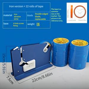 TEMU 철제 헤비 듀티 슈퍼마켓 백 실링 머신, 조리 식품, 채소, 냉동 식품 및 과일 포장용 소매점 넥 실링 머신 | 데스크탑 실링 머신, 4/7/24 롤 무료 테이프 포함, 식료품, 냉동, 대량 포장에 적합