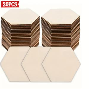 TEMU 20개 대형 나무 육각형, 4.72인치, 페인팅 및 그래피티용, 홈 , 생일 및 웨딩 테마 파티, 수제 장식, 크리스마스, 새해, 추수감사절, 할로윈 축제 장식에 적합