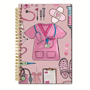 TEMU 이 노트북은 핑크색 간호사 테마 커버로, 5.5X8.3인치 크기이며, 부드러운 필기감을 위해 설계된 50페이지로 구성되어 있습니다. 환자 정보를 기록하기에 완벽한 간호사용 노트입니다. 간호 전문가를 위한 훌륭한 선물입니다.