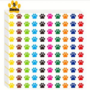 TEMU 600개 컬러풀 발자국 스티커 - 보상 차트, 교사용품, 교실 장식, 학생 플래너 & 사무실 라벨 (5장)