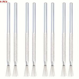 TEMU 8피스 세라믹 & 스테인리스 브러시와 제상기 도구, 일곱바늘 점토조각 수공예용 텍스처링 및 성형 툴